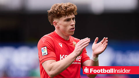 Osasuna winger Victor Munoz claps