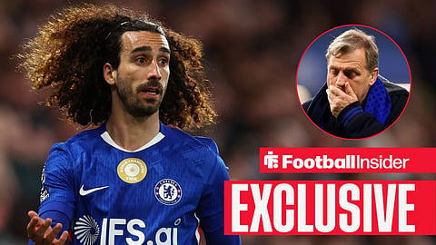 Marc Cucurella of Chelsea during the Chelsea vs Manchester United, ManU Premier League match at Stamford Bridge, London / Chelsea chairman Todd Boehly disappointed at Stamford Bridge