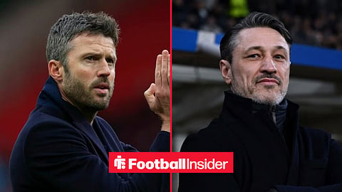 Michael Carrick and Niko Kovac looking focused on the sidelines at Man United and Borussia Dortmund respectively