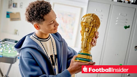 LEGO's World Cup set held by a boy