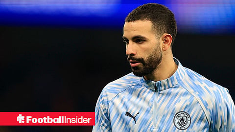 Rayan Ait-Nouri 21 of Manchester City during the warm-up ahead of the Champions League match between Manchester City and Bayer Leverkusen at the Etihad Stadium, Manchester, England on 25 November 2025