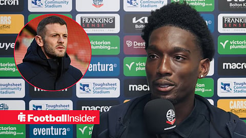 Brighton loanee Amario Cozier-Duberry speaking to the Bolton Wanderers media team / Luton Town manager Jack Wilshere during the EFL Sky Bet League 1 match between Barnsley and Luton Town at Oakwell, Barnsley, England on 22 November 2025