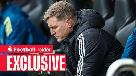 Newcastle manager Eddie Howe looks down