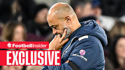 West Ham manager Nuno Espirito Santo looks down