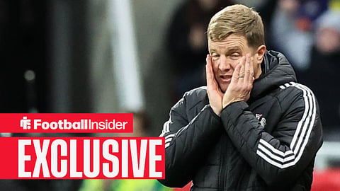 Eddie Howe manager of Newcastle United reacts during the Newcastle United vs Benfica UEFA Champions League match at St. James Park, Newcastle Upon Tyne