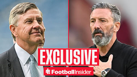 Rangers chairman Andrew Cavenagh with manager Derek McInnes inset
