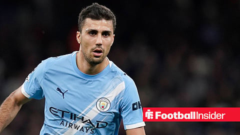 Rodri of Manchester City during the Manchester City vs Real Madrid UEFA Champions League round of 16 match at the Etihad Stadium, Manchester