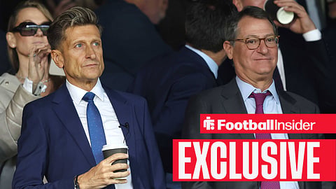 Football Insider exclusive as Crystal Palace owners Steve Parish and David Blitzer watch from the stands. 
