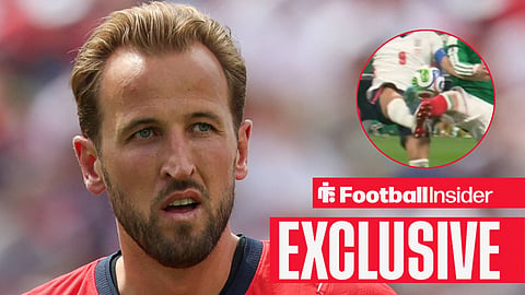 England and Bayern Munich striker Harry Kane at the World Cup, with penalty incident vs Mexico inset