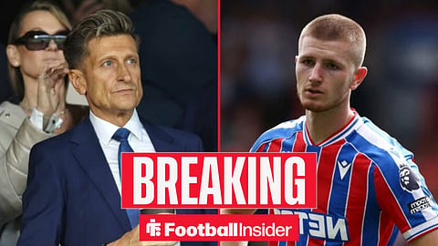 Steve Parish in the stands at Selhurst Park, with Adam Wharton in action for Crystal Palace