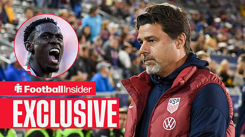 United States manager Maurico Pochettino with Folarin Balogun shouts inset