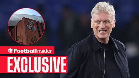 Everton manager David Moyes smiling on the pitch / General View outside the Stadium during the Everton v Nottingham Forest Premier League match at the Hill Dickinson Stadium, Liverpool, England on 6 December 2025