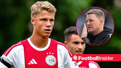 Sean Steur in action looking at Eddie Howe clapping fans right inset