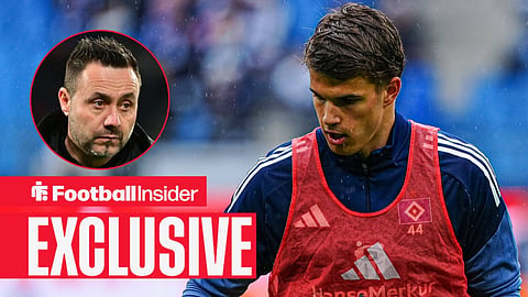 Tottenham defender Luka Vuskovic on loan at Hamburg with Roberto De Zerbi inset