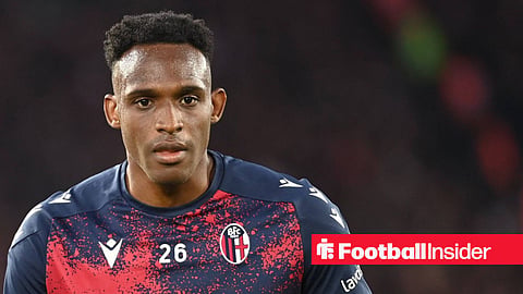 Jhon Lucumi in Bologna training top