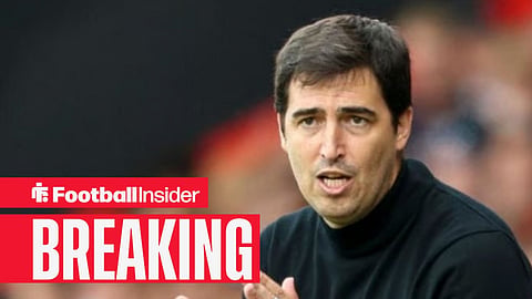 Andoni Iraola on the sidelines