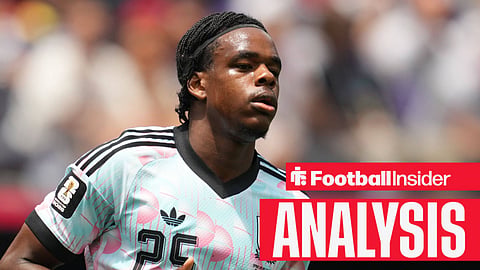 Lille defender Nathan Ngoy playing for Belgium at the World Cup