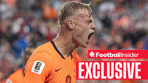 Tottenham defender Jan Paul van Hecke shouts while playing for the Netherlands at the World Cup