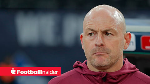 Lee Carsley in dugout in England gear
