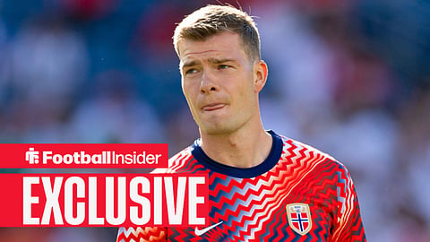Atletico Madrid striker Alexander Sorloth warming up for Norway