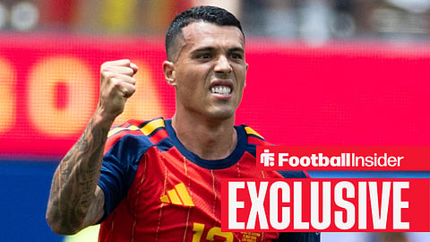 Tottenham defender Pedro Porro celebrates scoring for Spain at the World Cup