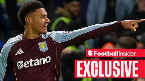 Aston Villa striker Ollie Watkins celebrates after scoring