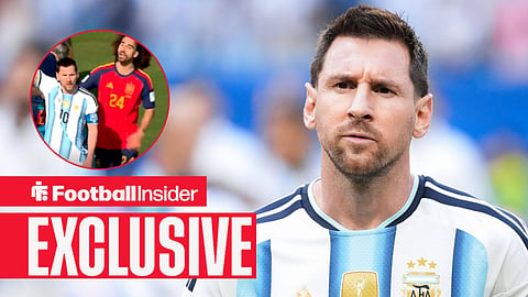Lionel Messi of Argentina looks on during a FIFA Mens World Cup 2026 round of 32 football match between Argentina and Cape Verde at Miami Stadium, in Miami Gardens July 03 2026 / Lionel Messi calls for Marc Cucurella to be sent off in the 2026 World Cup final