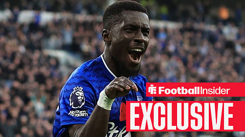 Everton midfielder Idrissa Gueye celebrates 