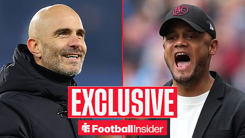 Enzo Maresca and Vincent Kompany on the sidelines at Man City and Burnley respectively