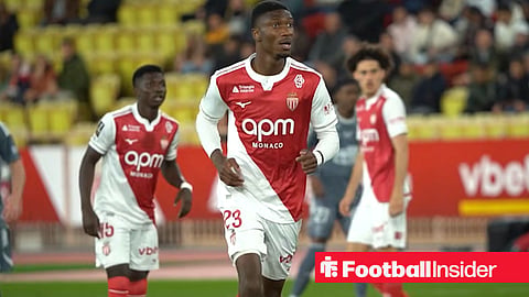 Monaco midfielder Aladji Bamba with Lamine Camara in background
