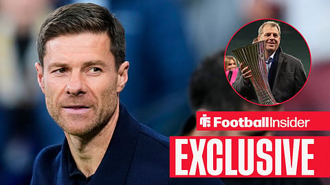 Xabi Alonso, head coach of Real Madrid CF, during the UEFA Champions League match, between Real Madrid CF and Manchester City, Santiago Bernabeu Stadium on December 10 2025 / Chelsea owner Todd Boehly celebrates with Chelsea's Europa Conference League title on the pitch