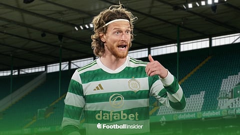 Kasper Hogh in Celtic shirt at Parkhead