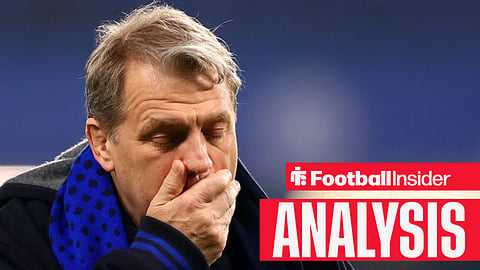 Chelsea co-owner Todd Boehly looking disappointed at Stamford Bridge