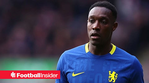 Brighton striker Danny Welbeck in a 2026-27 Chelsea home shirt 