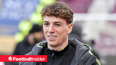 Celtic midfielder Arne Engels smiles