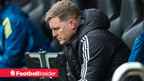 Newcastle manager Eddie Howe looks downbeat