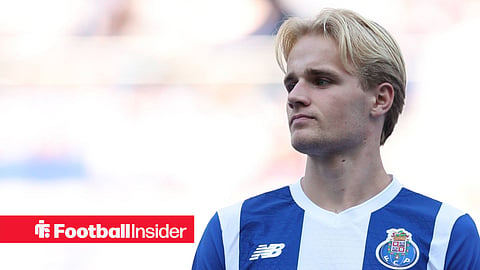 Victor Froholdt standing in Porto's home kit