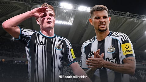 Porto midfielder Victor Froholdt edited into Newcastle shirt with Bruno Guimaraes clapping inset