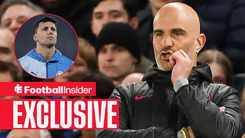 Chelsea manager Enzo Maresca shouting from the sidelines at Stamford Bridge / Manchester City midfielder Rodri stars in training kit ahead of kick-off