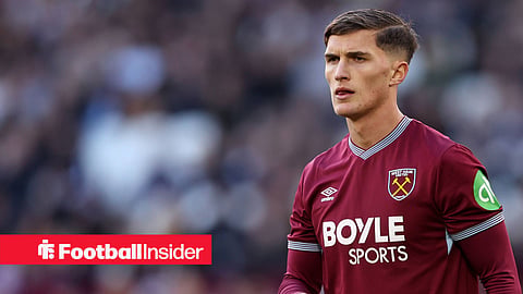 Freddie Potts playing for West Ham