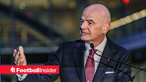 Gianni Infantino in a press conference for FIFA