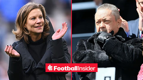 Amanda Stavely and David Sullivan in the stands at Newcastle and West Ham respectively 