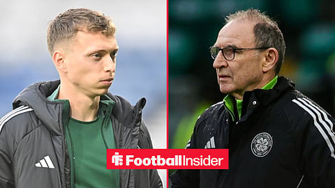 Celtic defender Alistair Johnston with Martin O'Neill inset