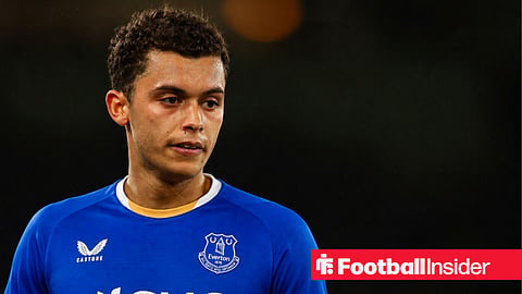 Brennan Johnson of Crystal Palace, wearing Everton's 2026-27 home kit, during the Crystal Palace vs AEK Larnaca UEFA Conference League match at Selhurst Park, London