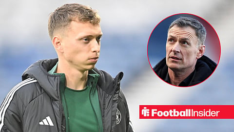 Alistair Johnston of Celtic arrives during the Premier Sports Cup Semi-final match between Celtic and Aberdeen at Hampden Park, Glasgow / Chris Sutton, former professional player and pundit looks on prior to the Viaplay Cup Final between Rangers and Celtic at Hampden Park on February 26, 2023