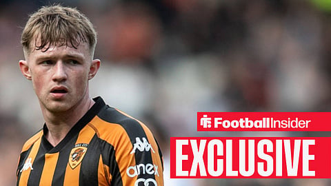 Joe Gelhardt playing for Hull City in home kit