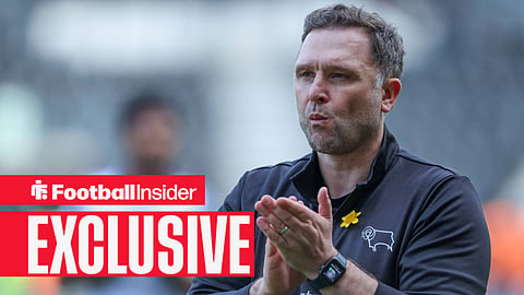 Football Insider exclusive as Derby County manager John Eustace applauds.