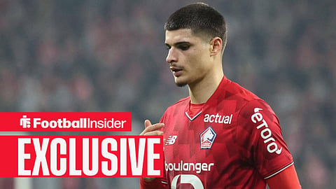 Matias Fernandez-Pardo walking off pitch for Lille