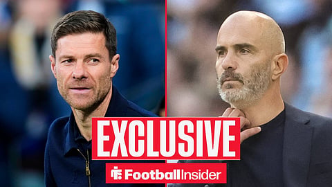 Chelsea manager Xabi Alonso with Man City manager Enzo Maresca inset
