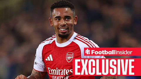 Arsenal striker Gabriel Jesus smiles